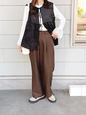 「Honeys」｜なこさん（レディース・163cm）の秋コーディネート