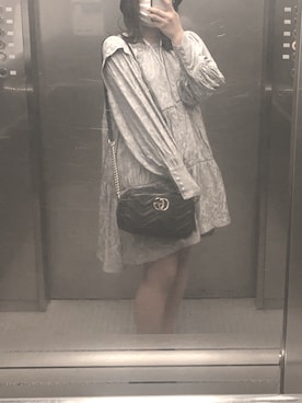 「アイテム（ワンピース/ドレス、シルバー系）」を使った、ずさん（レディース・153cm）の夏コーディネート