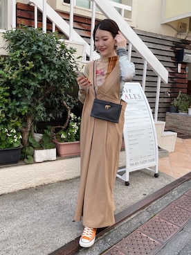 「イアパピヨネ」｜「アイテム（Tシャツ/カットソー）」を使った、ear_yamadaさん（レディース・159cm）の夏コーディネート