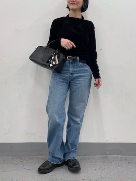 「ear PAPILLONNER（イアパピヨネ）のアイテム（ボストンバッグ）」を使った、ear_yamadaさん（レディース・159cm）の秋コーディネート