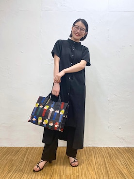 「イアパピヨネ」｜「アイテム（パンツ）」を使った、ear_yamadaさん（レディース・159cm）の春コーディネート