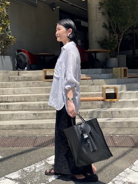 「アイテム（チャーム）」を使った、ear_yamadaさん（レディース・159cm）の夏コーディネート