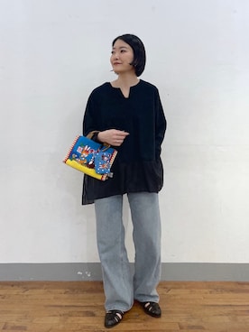 「ear PAPILLONNER（イアパピヨネ）のアイテム」を使った、ear_yamadaさん（レディース・159cm）の春コーディネート