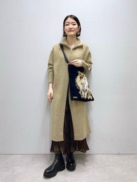 「イアパピヨネ」｜ear_yamadaさん（レディース・159cm）の冬コーディネート
