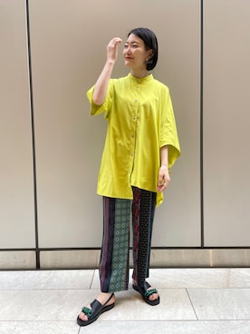 「イアパピヨネ」｜「アイテム（パンツ）」を使った、ear_yamadaさん（レディース・159cm）の春コーディネート