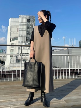 「イアパピヨネ」｜「アイテム（ブーツ）」を使った、ear_yamadaさん（レディース・159cm）の夏コーディネート