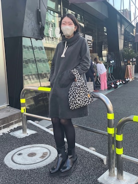 「USAコットン」｜「アイテム（ブーツ）」を使った、ear_yamadaさん（レディース・159cm）の冬コーディネート