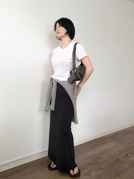 「ear PAPILLONNER（イアパピヨネ）のアイテム」を使った、ear_yamadaさん（レディース・159cm）の夏コーディネート