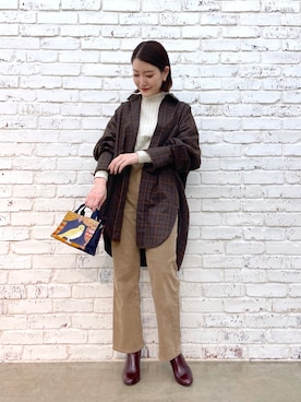 「イアパピヨネ」｜「アイテム（パンツ）」を使った、ear_yamadaさん（レディース・159cm）の冬コーディネート