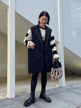 「イアパピヨネ」｜ear_yamadaさん（レディース・159cm）の冬コーディネート
