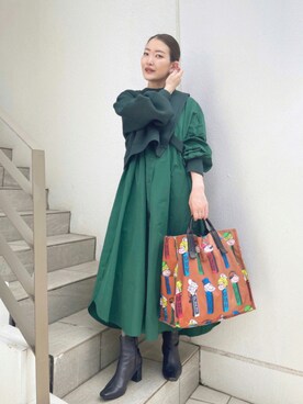 「イアパピヨネ」｜「アイテム（トートバッグ）」を使った、ear_yamadaさん（レディース・159cm）の夏コーディネート
