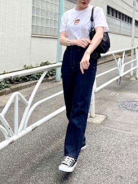 「イアパピヨネ」｜「アイテム（Tシャツ/カットソー）」を使った、ear_yamadaさん（レディース・159cm）の夏コーディネート