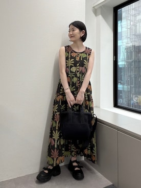 「ear PAPILLONNER（イアパピヨネ）のアイテム」を使った、ear_yamadaさん（レディース・159cm）の春コーディネート