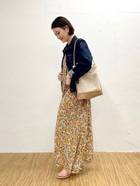 「イアパピヨネ」｜「アイテム（サンダル）」を使った、ear_yamadaさん（レディース・159cm）の春コーディネート