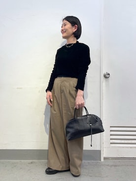 「アイテム（チャーム）」を使った、ear_yamadaさん（レディース・159cm）の冬コーディネート