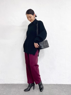 「イアパピヨネ」｜「アイテム（パンツ）」を使った、ear_yamadaさん（レディース・159cm）の秋コーディネート
