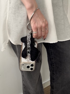 「ear PAPILLONNER（イアパピヨネ）のアイテム」を使った、ear_yamadaさん（レディース・159cm）の夏コーディネート