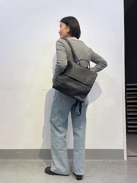 「アイテム（バックパック/リュック）」を使った、ear_yamadaさん（レディース・159cm）の冬コーディネート