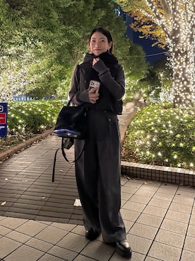 「AP STUDIO（エーピーストゥディオ）のアイテム（ブーツ）」を使った、ear_yamadaさん（レディース・159cm）の秋コーディネート