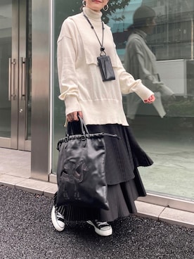 「イアパピヨネ」｜「アイテム（アクセサリー）」を使った、ear_yamadaさん（レディース・159cm）の秋コーディネート