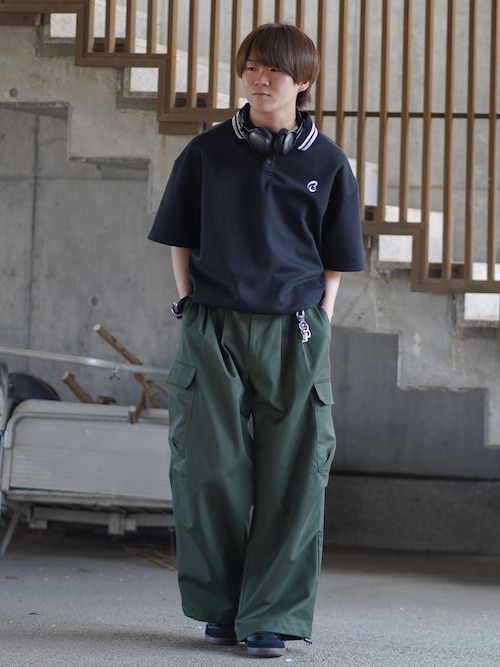 molk カーゴパンツ 「molk」2タックワイドシルエットツイル