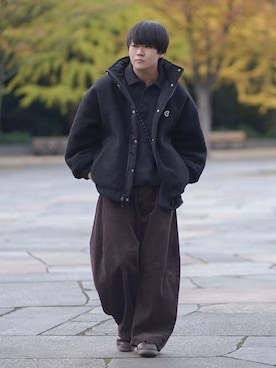 「アイテム（スウェット）」を使った、れおさん（メンズ・160cm・20代）の秋コーディネート