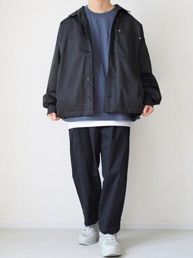 「JUNRED（ジュンレッド）のアイテム（ブルゾン）」を使った、れおさん（メンズ・162cm）の春コーディネート