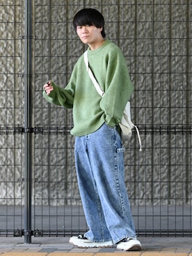 「ADAMASTE（アダマスト）のアイテム（パンツ）」を使った、れおさん（メンズ・161cm）の秋コーディネート