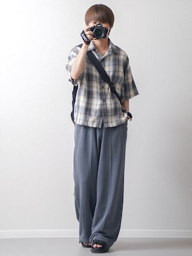 「アイテム（バングル/リストバンド）」を使った、れおさん（メンズ・160cm）の夏コーディネート