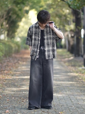 「Clarks（クラークス）のアイテム」を使った、れおさん（メンズ・160cm）の春コーディネート