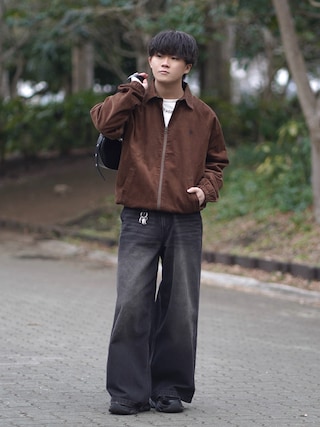 「U.S. POLO ASSN.（ユーエスポロアッスン）のU.S. POLO ASSN./ユーエスポロアッスン 別注 WZIP SWINGTOP/ダブルジップスイングトップ(限定展開)（ブルゾン）」を使った、れおさん（メンズ・160cm）の冬コーディネート