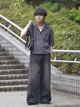「ROCHEM（ローシェン）のアイテム」を使った、れおさん（メンズ・160cm）の春コーディネート