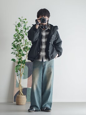 「アイテム（スニーカー）」を使った、れおさん（メンズ・160cm）の冬コーディネート