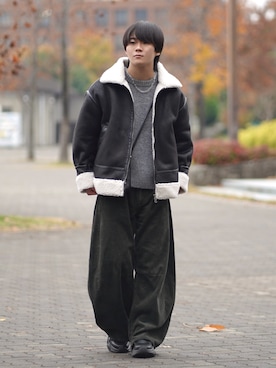 「アイテム（ローファー）」を使った、れおさん（メンズ・160cm・20代）の秋コーディネート