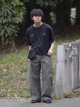 「ROCHEM（ローシェン）のアイテム」を使った、れおさん（メンズ・160cm）の春コーディネート