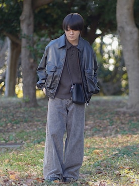 「アイテム（ブルゾン）」を使った、れおさん（メンズ・160cm）の冬コーディネート