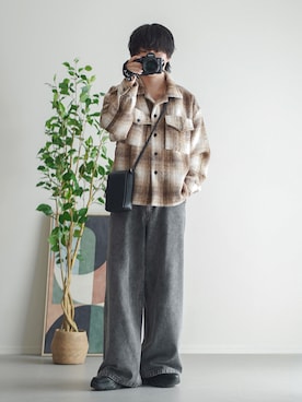 「アイテム（その他アウター）」を使った、れおさん（メンズ・160cm・20代）の冬コーディネート