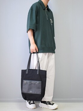 「RUUBON（ルーボン）のアイテム（その他パンツ）」を使った、れおさん（メンズ・161cm）の夏コーディネート