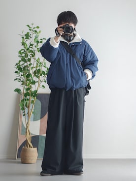 「アイテム（ブルゾン）」を使った、れおさん（メンズ・160cm・20代）の冬コーディネート