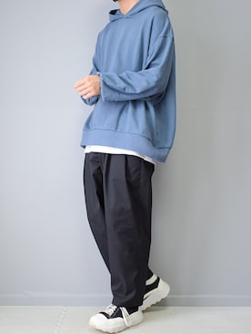 「RUUBON（ルーボン）のアイテム（その他パンツ）」を使った、れおさん（メンズ・161cm）の夏コーディネート