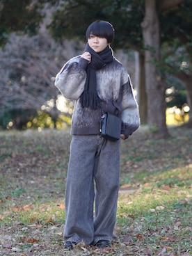 「アイテム（ローファー）」を使った、れおさん（メンズ・160cm・20代）の冬コーディネート