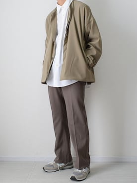 「シャツカーディガン」｜「アイテム（その他）」を使った、れおさん（メンズ・162cm）の冬コーディネート