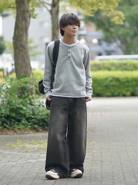 「ROCHEM（ローシェン）のアイテム」を使った、れおさん（メンズ・160cm）の秋コーディネート