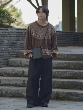 「アイテム（ローファー）」を使った、れおさん（メンズ・160cm・20代）の秋コーディネート