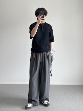 「アイテム（パンツ）」を使った、れおさん（メンズ・160cm）の夏コーディネート