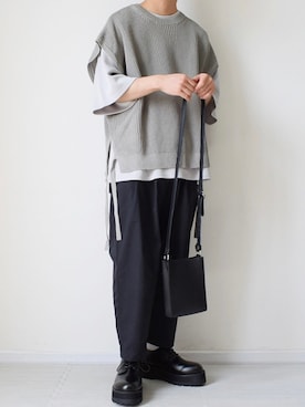 「RUUBON（ルーボン）のアイテム（その他パンツ）」を使った、れおさん（メンズ・162cm）の春コーディネート