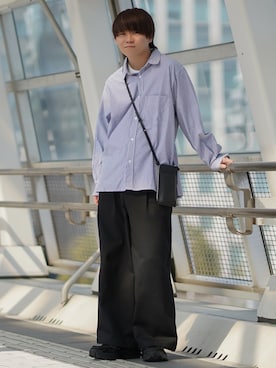 「ADAMASTE（アダマスト）のアイテム」を使った、れおさん（メンズ・160cm）の春コーディネート