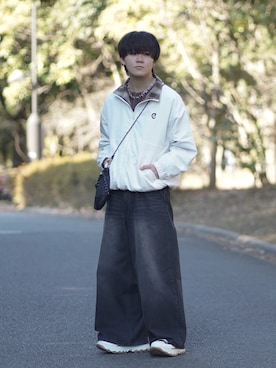 「CONVERSE（コンバース）のCONVERSE コンバース ALL STAR (R) TREKWAVE OX オールスター (R) トレックウエーブ OX 31310080 BLACK（スニーカー、ブラック系）」を使った、れおさん（メンズ・160cm）の春コーディネート