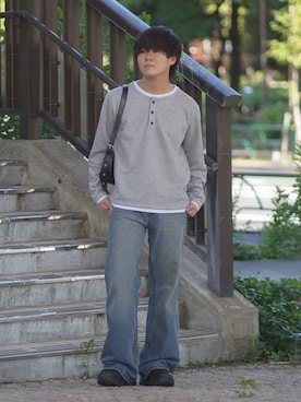 「ETELIO（エテリオ）のアイテム」を使った、れおさん（メンズ・160cm）の夏コーディネート