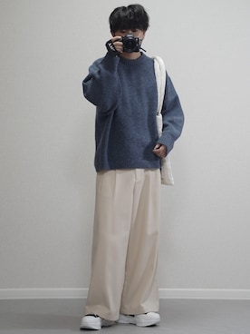 「アイテム（チノパンツ）」を使った、れおさん（メンズ・160cm）の秋コーディネート